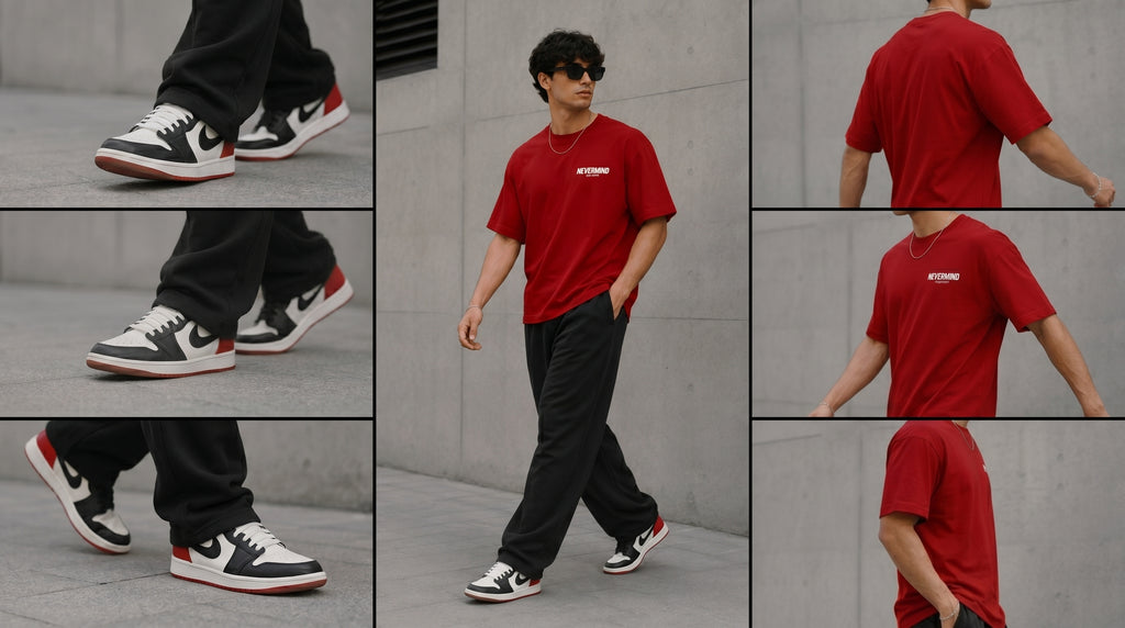 NeverMind Unisex Premium Sweatpants - Oversized Streetwear Joggers