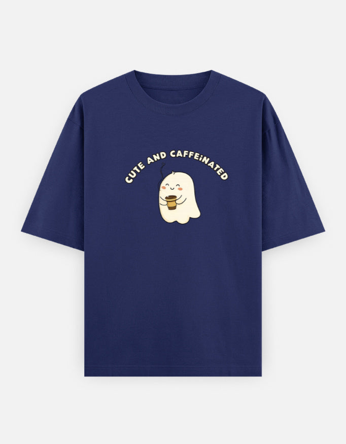 Black t-shirt with a sloth graphic and text on a white background