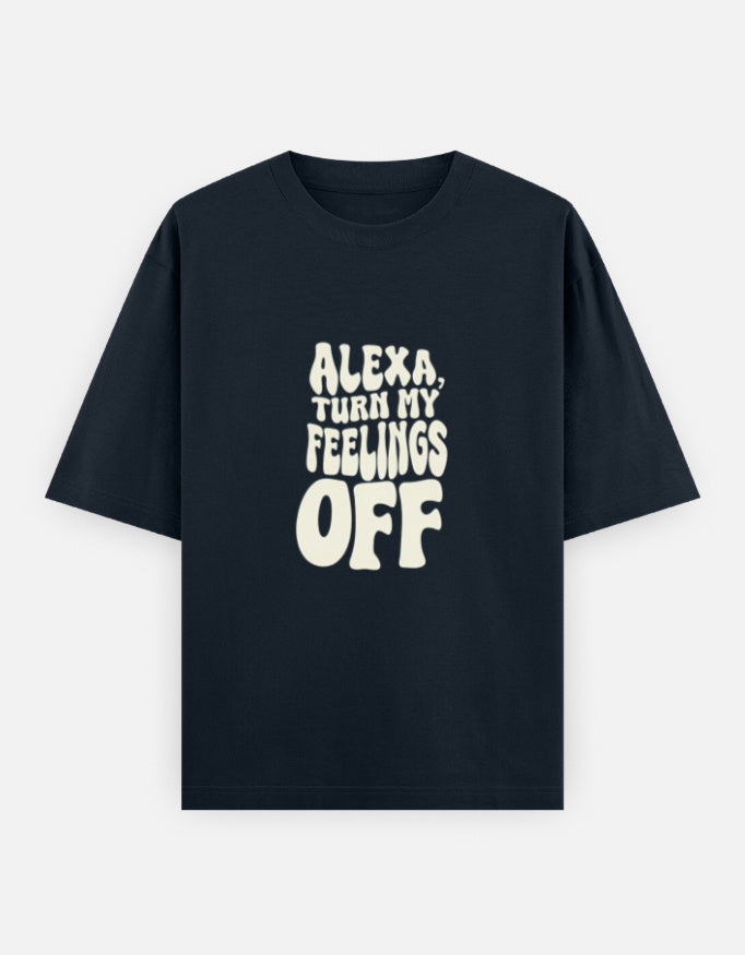 Black t-shirt with motivational text design on a white background
